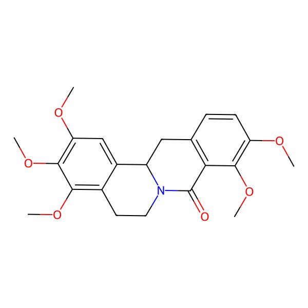 2D Structure of (13aS)-2,3,4,9,10-pentamethoxy-5,6,13,13a-tetrahydroisoquinolino[2,1-b]isoquinolin-8-one