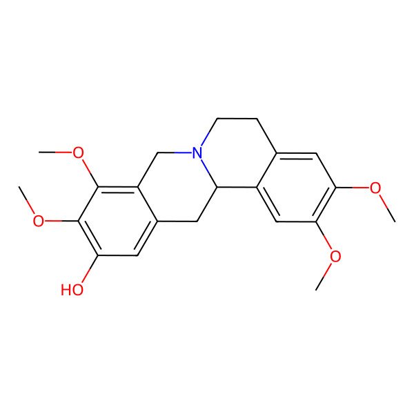 2D Structure of (13aS)-2,3,9,10-tetramethoxy-6,8,13,13a-tetrahydro-5H-isoquinolino[2,1-b]isoquinolin-11-ol