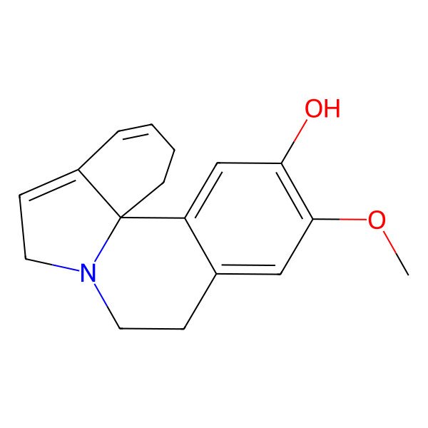 2D Structure of (13bS)-11-methoxy-2,6,8,9-tetrahydro-1H-indolo[7a,1-a]isoquinolin-12-ol