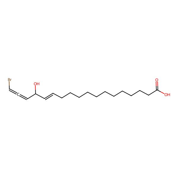 2D Structure of (13E,15R,18R)-15-hydroxy-18-bromo-13,16,17-octadecatrienoic acid