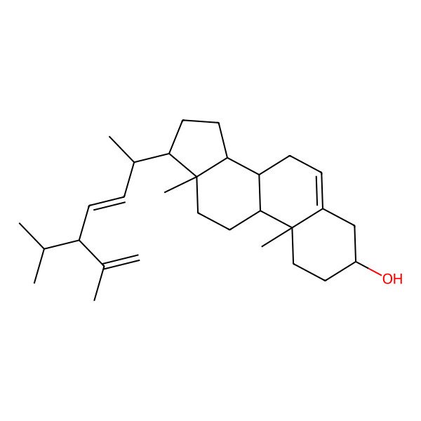 2D Structure of 10,13-dimethyl-17-(6-methyl-5-propan-2-ylhepta-3,6-dien-2-yl)-2,3,4,7,8,9,11,12,14,15,16,17-dodecahydro-1H-cyclopenta[a]phenanthren-3-ol