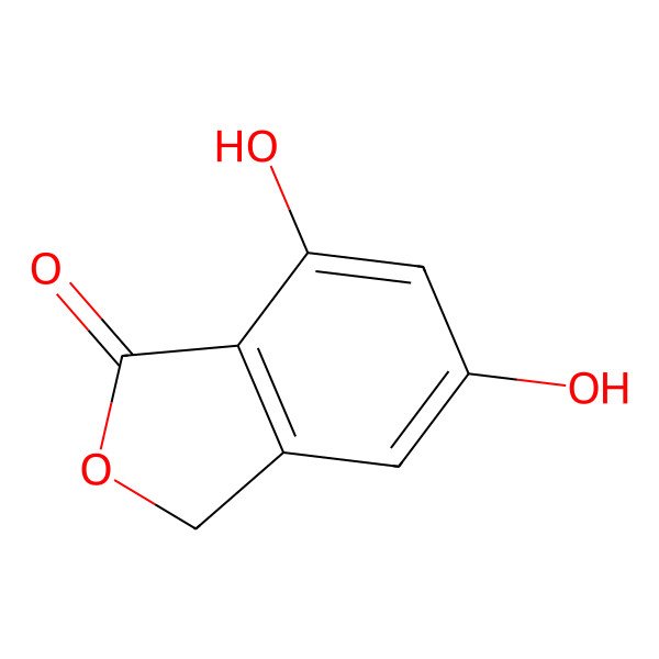 2D Structure of 1(3H)-Isobenzofuranone, 5,7-dihydroxy- 2D Structure of 1(3H)-Isobenzofuranone, 5,7-dihydroxy-