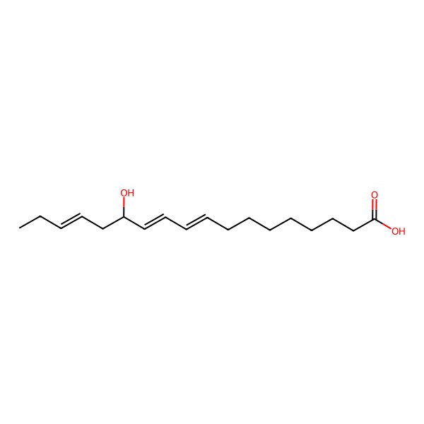 2D Structure of (13R)-13-hydroxyoctadeca-9,11,15-trienoic acid