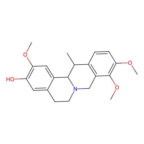 2D Structure of (13R,13aR)-2,9,10-trimethoxy-13-methyl-6,8,13,13a-tetrahydro-5H-isoquinolino[2,1-b]isoquinolin-3-ol
