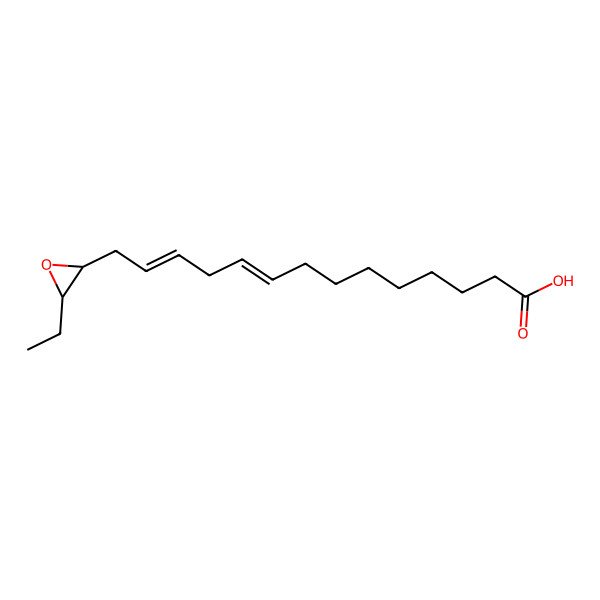 2D Structure of 14-(3-Ethyloxiran-2-YL)tetradeca-9,12-dienoic acid 2D Structure of 14-(3-Ethyloxiran-2-YL)tetradeca-9,12-dienoic acid