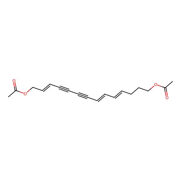 2D Structure of 14-Acetyloxytetradeca-4,6,12-trien-8,10-diynyl acetate