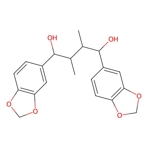 2D Structure of 1,4-Bis(1,3-benzodioxol-5-yl)-2,3-dimethylbutane-1,4-diol 2D Structure of 1,4-Bis(1,3-benzodioxol-5-yl)-2,3-dimethylbutane-1,4-diol