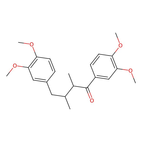 2D Structure of 1,4-Bis(3,4-dimethoxyphenyl)-2,3-dimethylbutan-1-one 2D Structure of 1,4-Bis(3,4-dimethoxyphenyl)-2,3-dimethylbutan-1-one