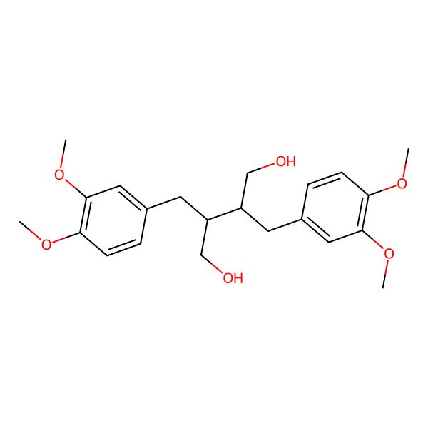 2D Structure of 1,4-Butanediol, 2,3-bis[(3,4-dimethoxyphenyl)methyl]-