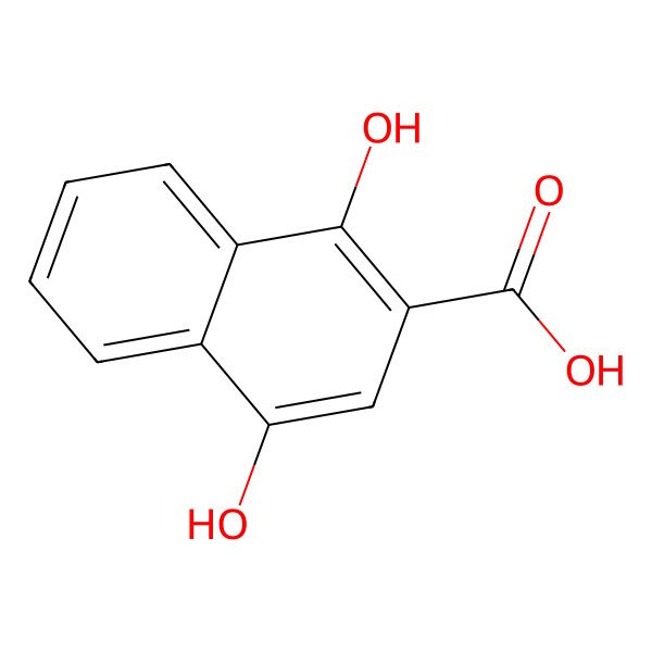 2D Structure of 1,4-Dihydroxy-2-naphthoic acid