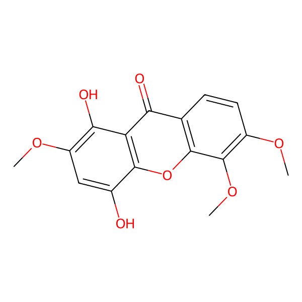 2D Structure of 1,4-Dihydroxy-2,5,6-trimethoxyxanthone