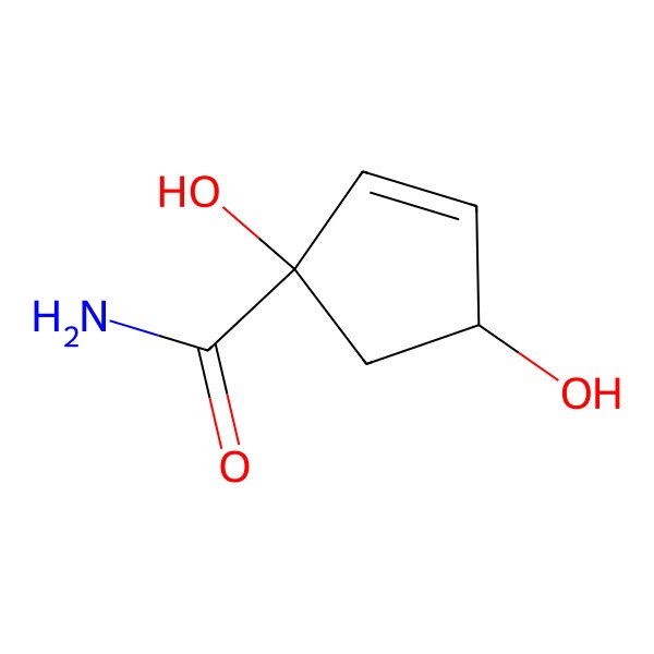 2D Structure of 1,4-Dihydroxycyclopent-2-ene-1-carboxamide