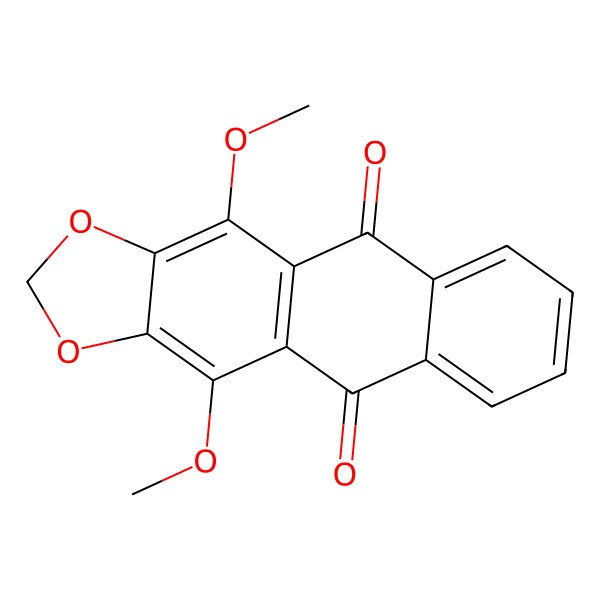 2D Structure of 1,4-Dimethoxy-2,3-methylene-dioxyanthraquinone