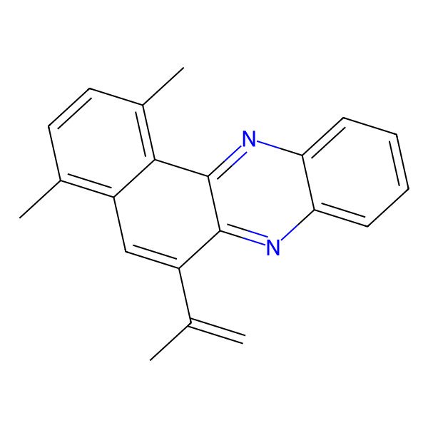 2D Structure of 1,4-Dimethyl-6-prop-1-en-2-ylbenzo[a]phenazine