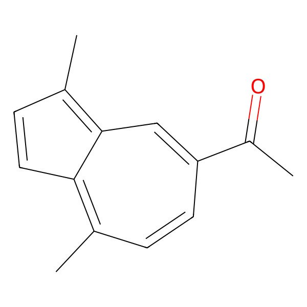 2D Structure of 1,4-Dimethyl-7-acetylazulene