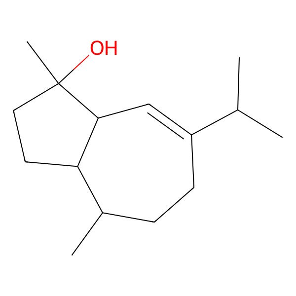2D Structure of 1,4-dimethyl-7-propan-2-yl-3,3a,4,5,6,8a-hexahydro-2H-azulen-1-ol