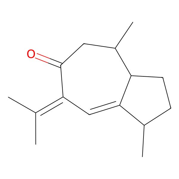 2D Structure of 1,4-Dimethyl-7-propan-2-ylidene-1,2,3,3a,4,5-hexahydroazulen-6-one 2D Structure of 1,4-Dimethyl-7-propan-2-ylidene-1,2,3,3a,4,5-hexahydroazulen-6-one