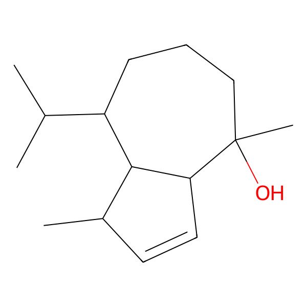 2D Structure of 1,4-dimethyl-8-propan-2-yl-3a,5,6,7,8,8a-hexahydro-1H-azulen-4-ol