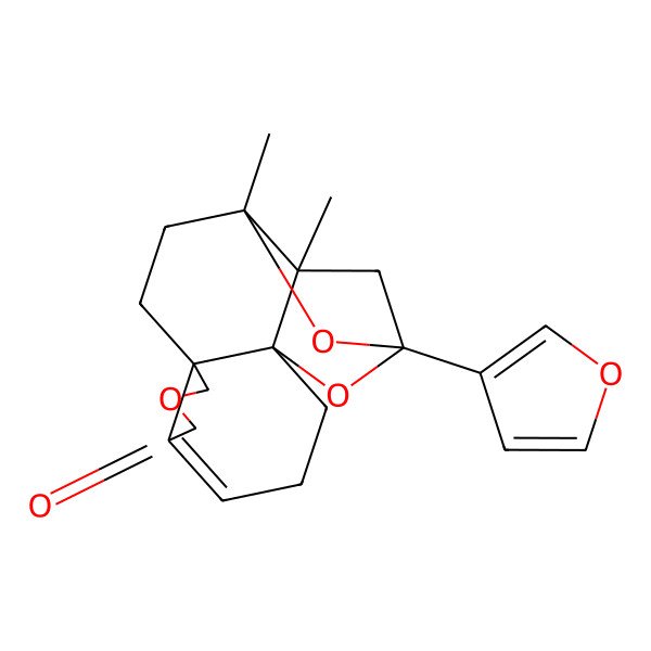 2D Structure of 14-(Furan-3-yl)-12,16-dimethyl-7,13,17-trioxapentacyclo[12.2.1.01,9.05,9.012,16]heptadec-4-en-6-one