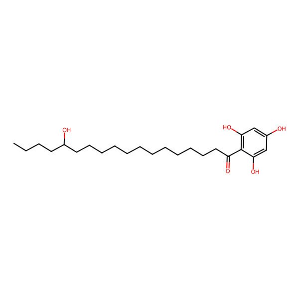 2D Structure of 14-Hydroxy-1-(2,4,6-trihydroxyphenyl)octadecan-1-one