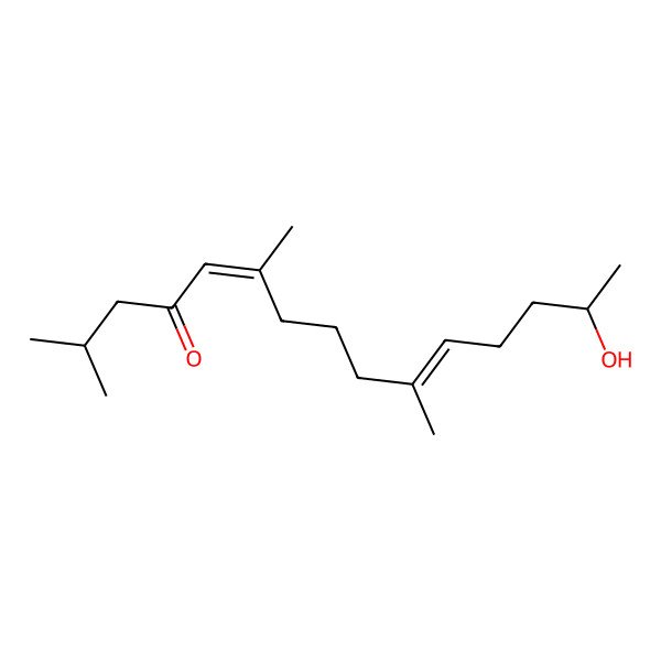 2D Structure of 14-Hydroxy-2,6,10-trimethylpentadeca-5,10-dien-4-one