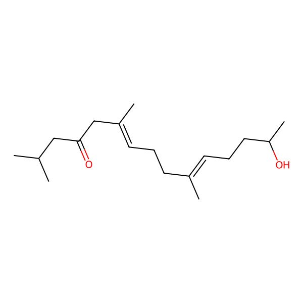 2D Structure of 14-Hydroxy-2,6,10-trimethylpentadeca-6,10-dien-4-one