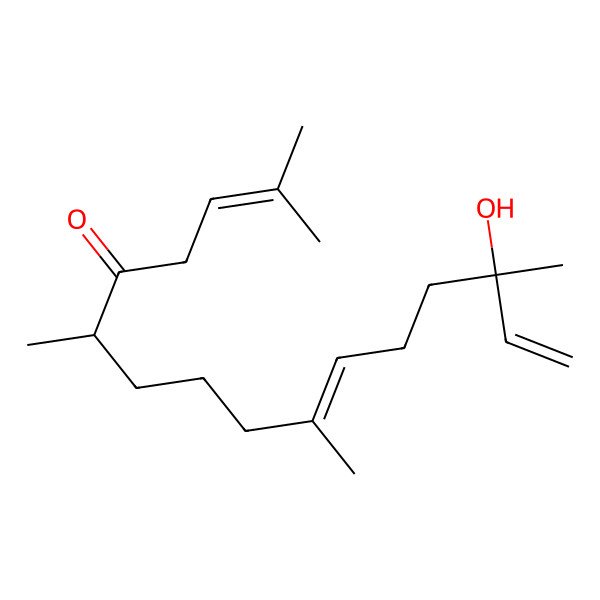 2D Structure of 14-Hydroxy-2,6,10,14-tetramethylhexadeca-2,10,15-trien-5-one 2D Structure of 14-Hydroxy-2,6,10,14-tetramethylhexadeca-2,10,15-trien-5-one