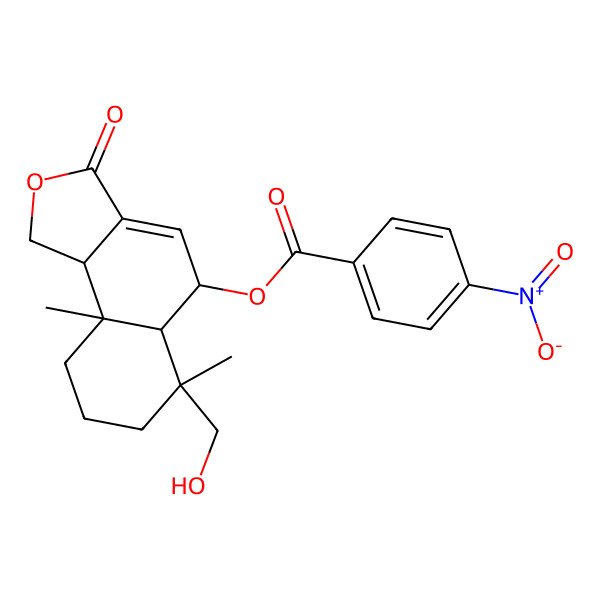 2D Structure of 14-Hydroxy-6beta-p-nitrobenzoylcinnamolide