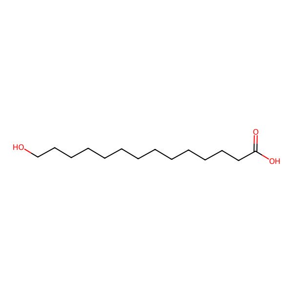 2D Structure of 14-Hydroxytetradecanoic acid