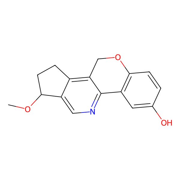 2D Structure of 14-Methoxy-8-oxa-17-azatetracyclo[8.7.0.02,7.011,15]heptadeca-1(17),2(7),3,5,10,15-hexaen-4-ol