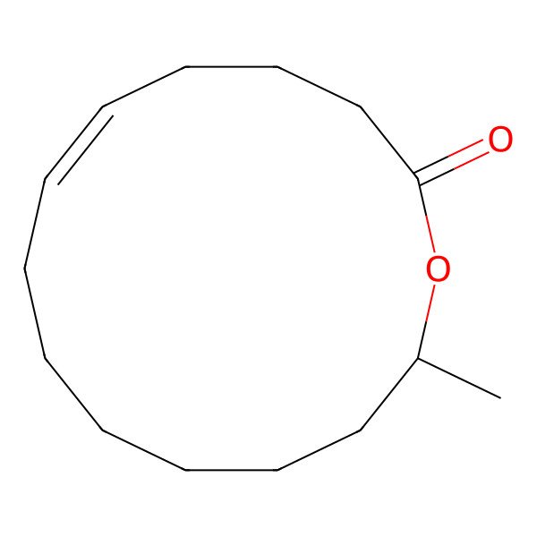 2D Structure of 14-Methyl-1-oxacyclotetradec-6-en-2-one