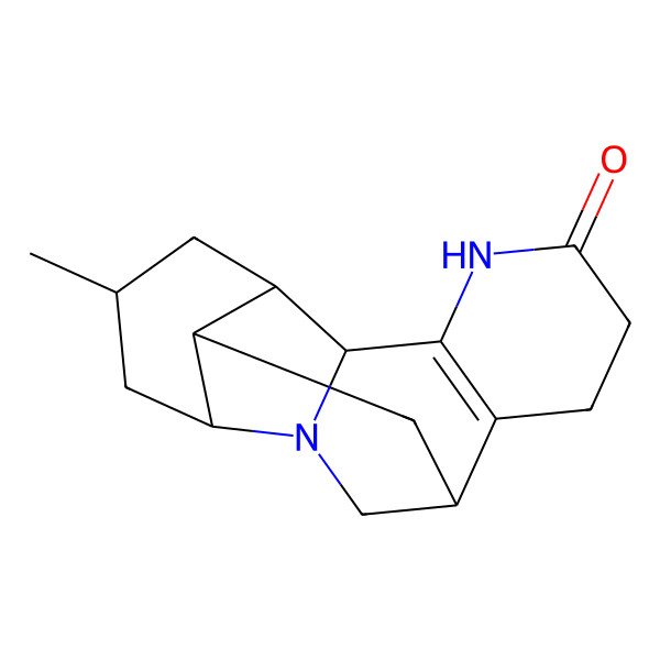 2D Structure of 14-Methyl-1,4-diazapentacyclo[7.7.1.02,12.03,8.011,16]heptadec-3(8)-en-5-one