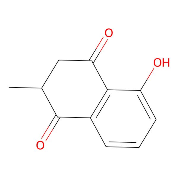 2D Structure of 1,4-Naphthalenedione, 2,3-dihydro-5-hydroxy-2-methyl-, (S)-