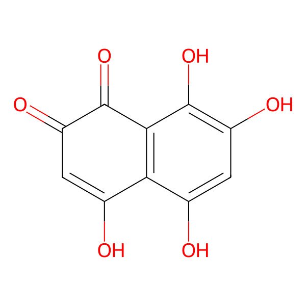 2D Structure of 1,4-Naphthalenedione, 2,5,7,8-tetrahydroxy-
