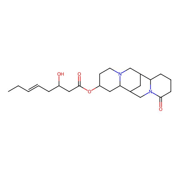2D Structure of (14-Oxo-7,15-diazatetracyclo[7.7.1.02,7.010,15]heptadecan-4-yl) 3-hydroxyoct-5-enoate