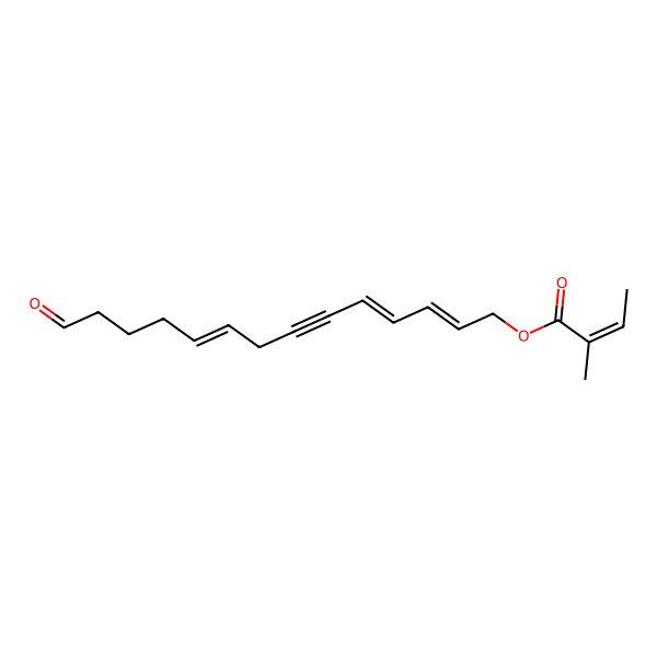 2D Structure of 14-Oxotetradeca-2,4,9-trien-6-ynyl 2-methylbut-2-enoate