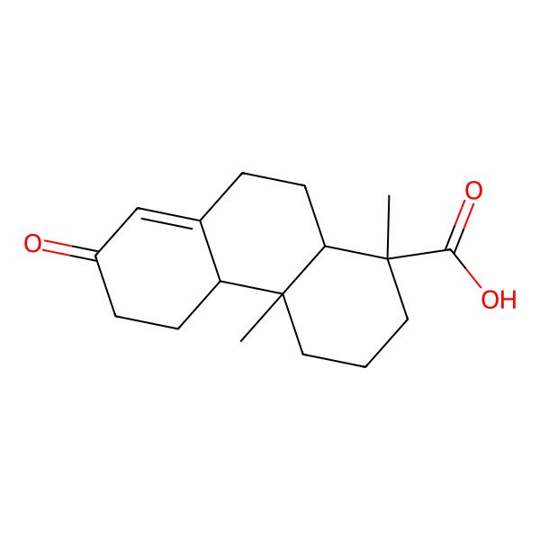 2D Structure of (1R,4aR,4bR,10aR)-1,4a-dimethyl-7-oxo-3,4,4b,5,6,9,10,10a-octahydro-2H-phenanthrene-1-carboxylic acid