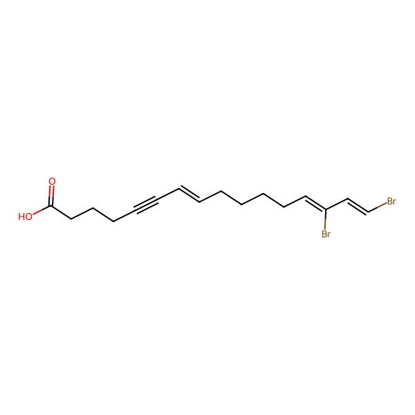 2D Structure of 14,16-Dibromohexadeca-7,13,15-trien-5-ynoic acid