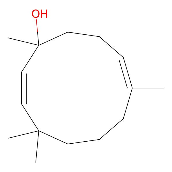 2D Structure of 1,4,4,8-Tetramethylcycloundeca-2,8-dien-1-ol