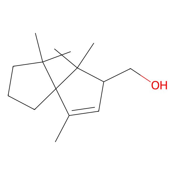 2D Structure of (1,4,4,9,9-Pentamethylspiro[4.4]non-1-en-3-yl)methanol