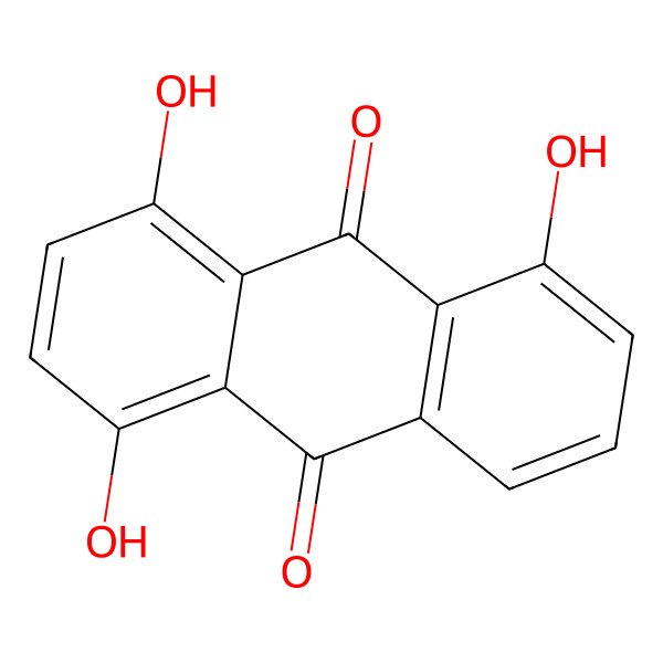 2D Structure of 1,4,5-Trihydroxyanthraquinone