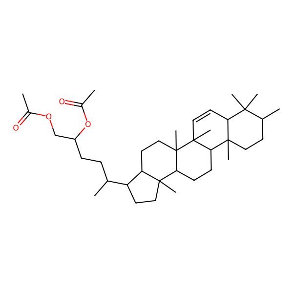2D Structure of [5-(5a,5b,8,8,9,11a,13b-Heptamethyl-1,2,3,3a,4,5,7a,9,10,11,11b,12,13,13a-tetradecahydrocyclopenta[a]chrysen-3-yl)-2-acetyloxyhexyl] acetate