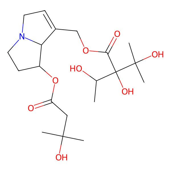 2D Structure of [7-(3-hydroxy-3-methylbutanoyl)oxy-5,6,7,8-tetrahydro-3H-pyrrolizin-1-yl]methyl 2,3-dihydroxy-2-(1-hydroxyethyl)-3-methylbutanoate