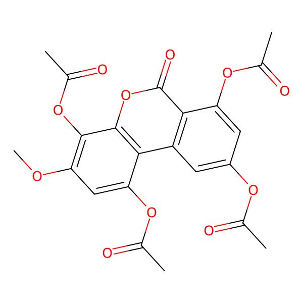 2D Structure of (1,4,7-Triacetyloxy-3-methoxy-6-oxobenzo[c]chromen-9-yl) acetate