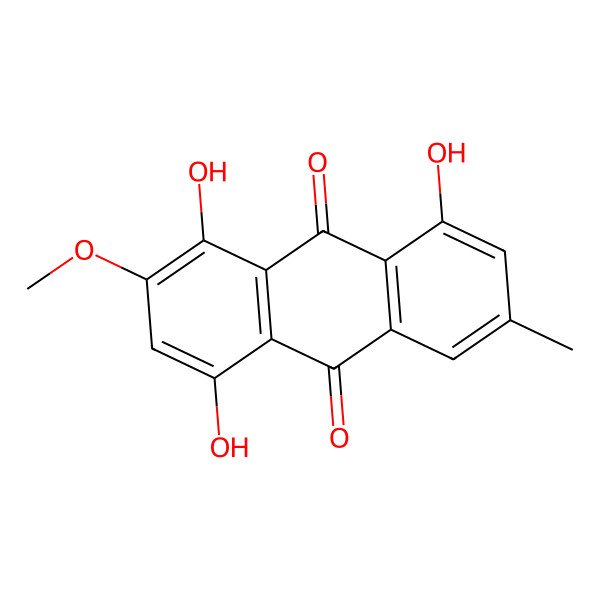 2D Structure of 1,4,8-Trihydroxy-2-methoxy-6-methylanthracene-9,10-dione 2D Structure of 1,4,8-Trihydroxy-2-methoxy-6-methylanthracene-9,10-dione