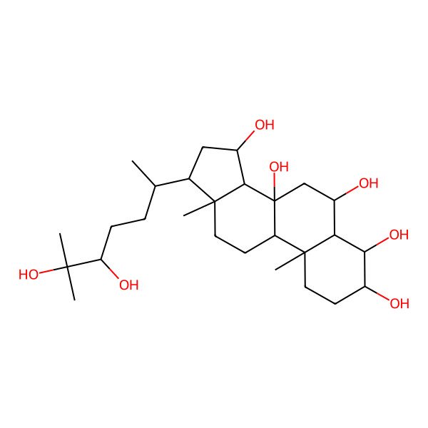 2D Structure of 17-(5,6-Dihydroxy-6-methylheptan-2-yl)-10,13-dimethyl-1,2,3,4,5,6,7,9,11,12,14,15,16,17-tetradecahydrocyclopenta[a]phenanthrene-3,4,6,8,15-pentol