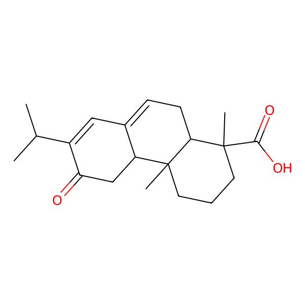 2D Structure of 1,4a-dimethyl-6-oxo-7-propan-2-yl-3,4,4b,5,10,10a-hexahydro-2H-phenanthrene-1-carboxylic acid