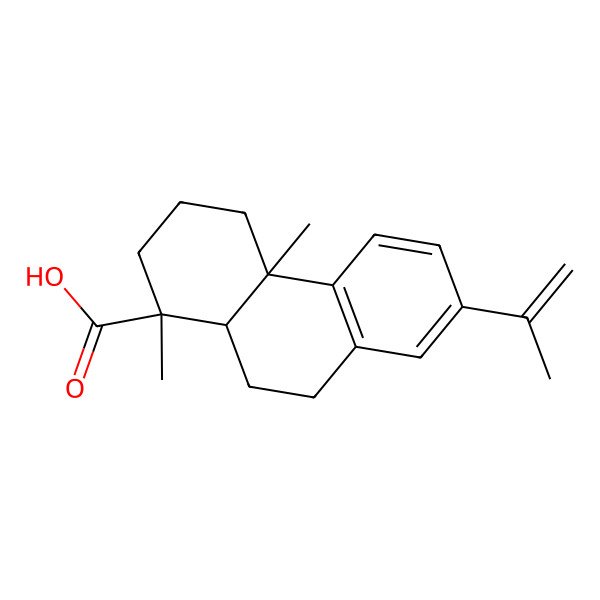 2D Structure of 1,4a-Dimethyl-7-prop-1-en-2-yl-2,3,4,9,10,10a-hexahydrophenanthrene-1-carboxylic acid