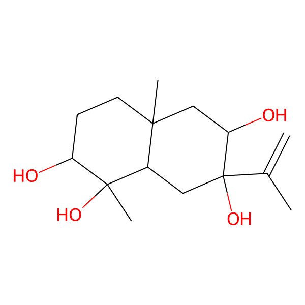 2D Structure of 1,4a-dimethyl-7-prop-1-en-2-yl-3,4,5,6,8,8a-hexahydro-2H-naphthalene-1,2,6,7-tetrol 2D Structure of 1,4a-dimethyl-7-prop-1-en-2-yl-3,4,5,6,8,8a-hexahydro-2H-naphthalene-1,2,6,7-tetrol