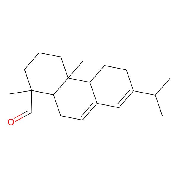 2D Structure of 1,4a-Dimethyl-7-propan-2-yl-2,3,4,4b,5,6,10,10a-octahydrophenanthrene-1-carbaldehyde